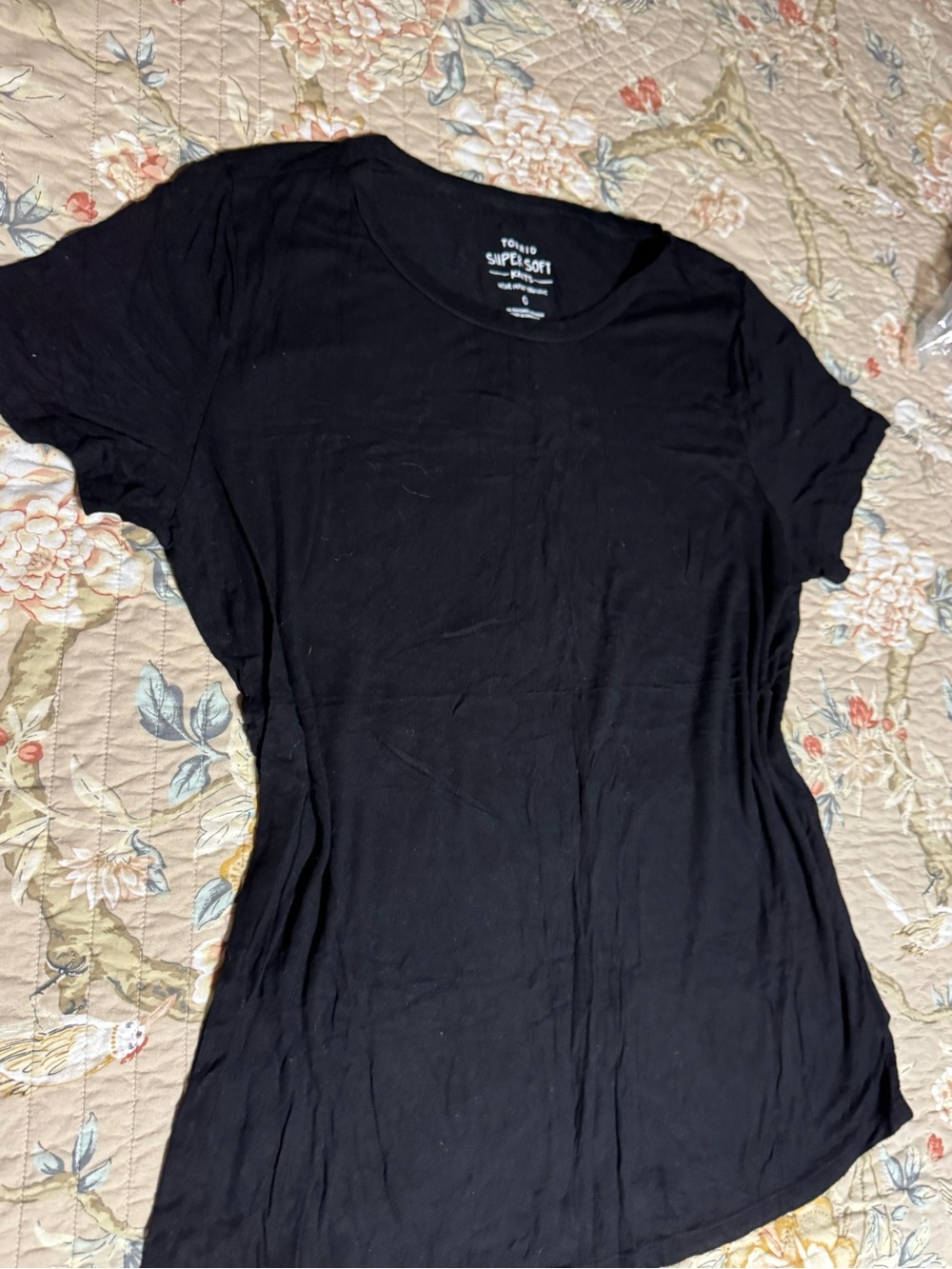 torrid Black Super Soft Short Sleeve Crew Neck Tee